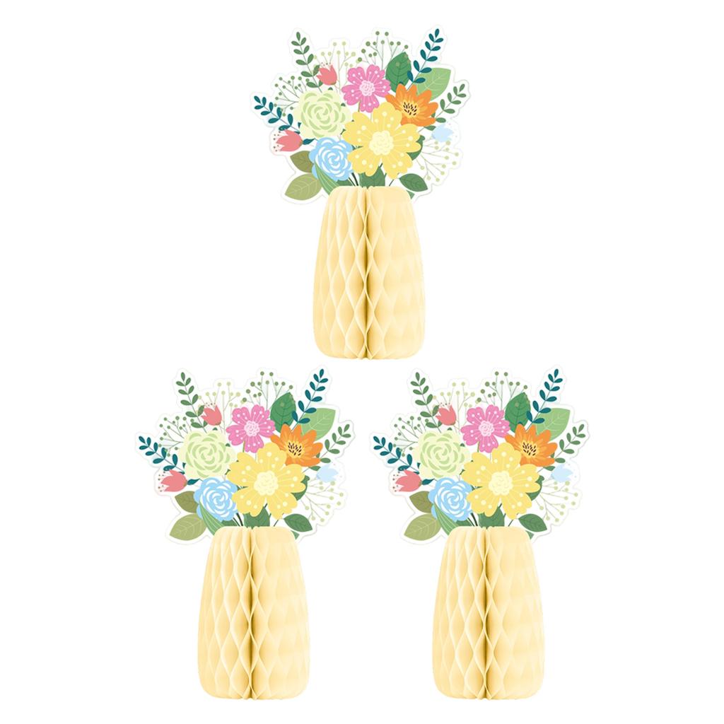 Colored Paper Vase Honeycomb Holiday Decoration for Easter Tabletop Centerpieces Wedding Receptions Festival Decoration