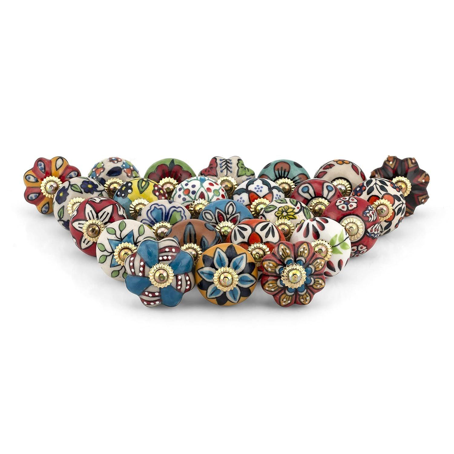 

Латунная фурнитура Керамические ручки-скобы и дверные ручки для ящиков, кухонных шкафов, гардеробов Домашний декор интерьера - Упаковка 25 шт.