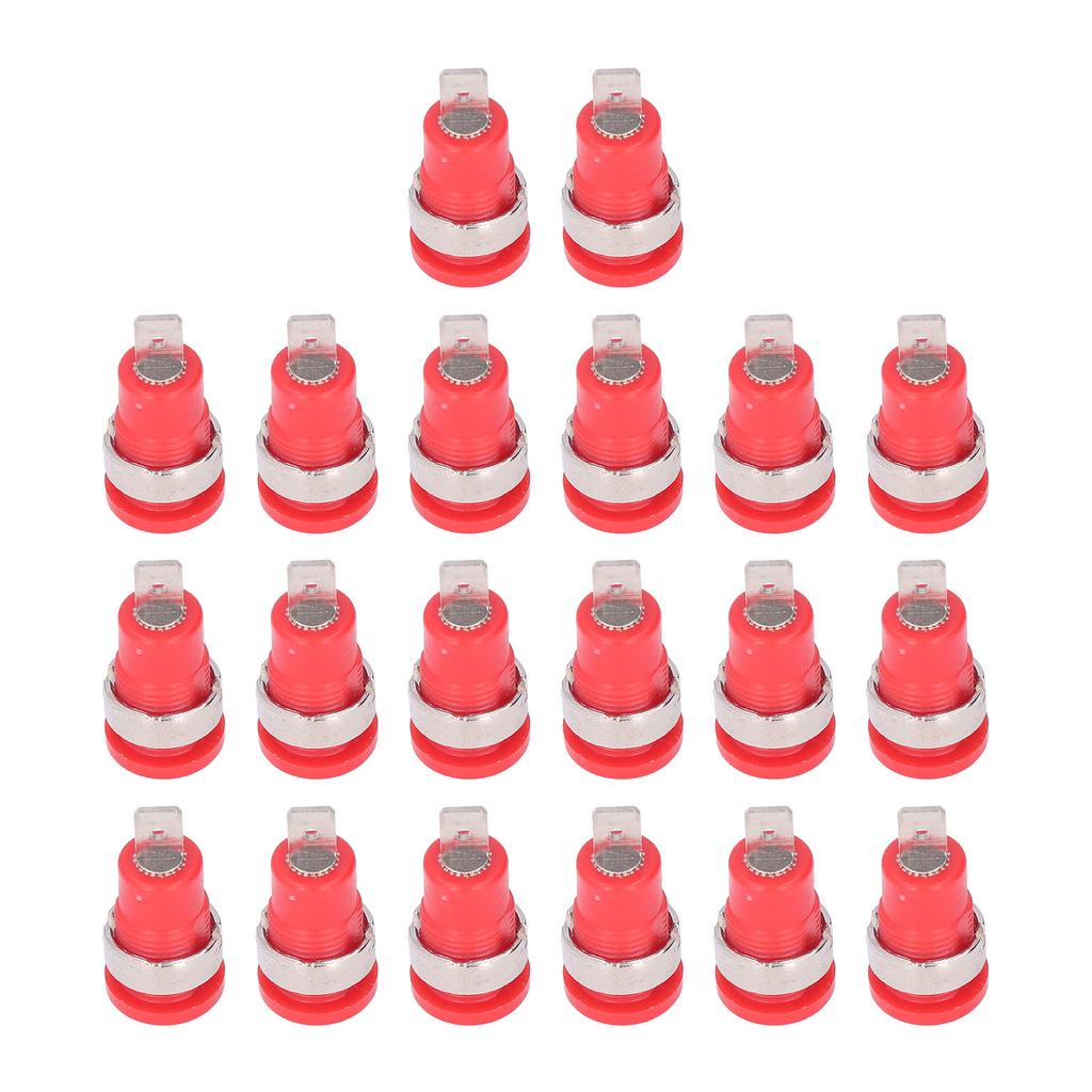 20Pcs Banana Socket 4mm Strong Connectivity Corrosion Resistance Good Performance Electrical Test AccessoriesRed