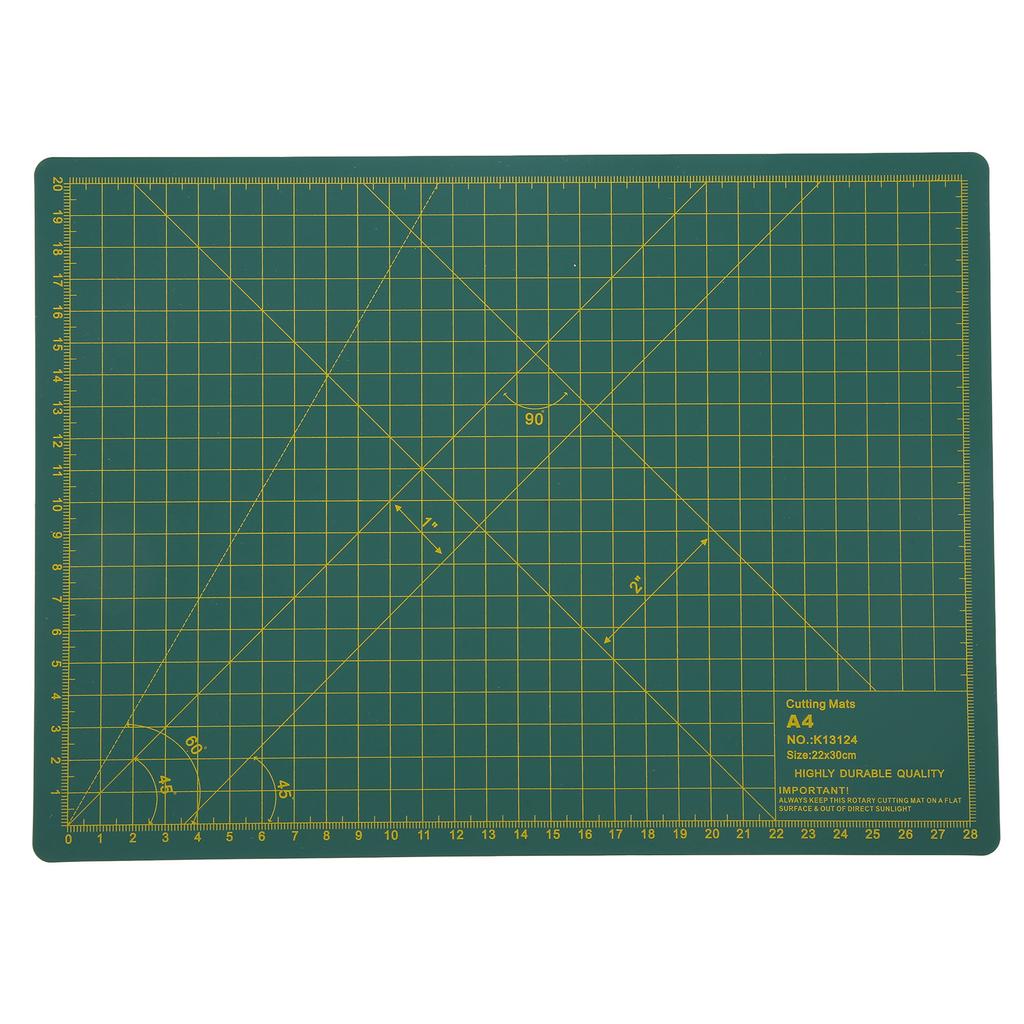 2Pcs A4 Cutting Mat 30x22cm PVC Material High Durability Self Healing Sewing Mat for Scrapbooking Quilting