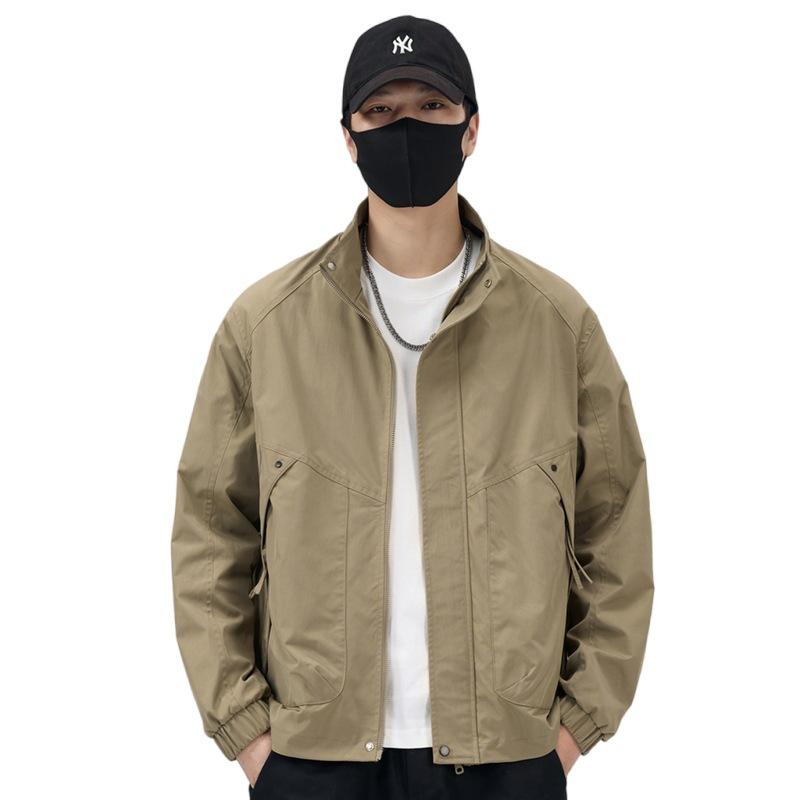 The Same Spring Men'S Casual Stand-Up Collar Jacket, The New Versatile Tooling Jacket, Men'S Fashion And Handsome