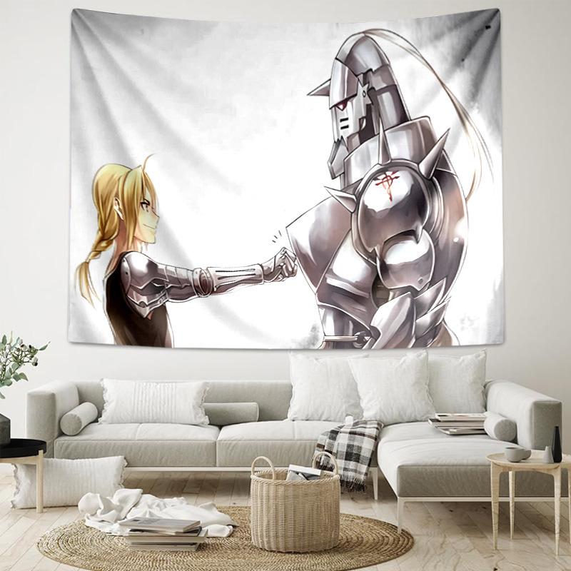 1pc Fullmetal Alchemist Tapestry, Living Room, Bedroom, Office, Party Decor, Ideal Festive Gift