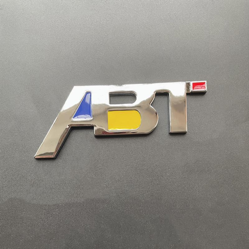 1Pc 3D Metal ABT Front Grill Rear Trunk Fender Emblem Badge Sticker Decals For Q3 Q5 Q7 A3 A4 A5 A6 B6 B8 C6 C5
