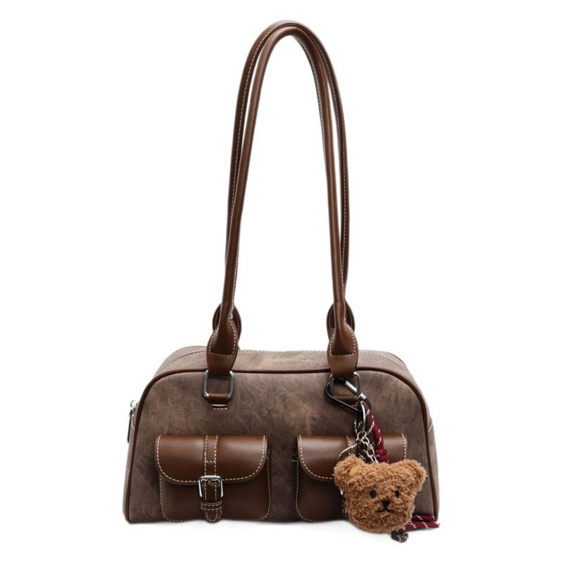 Autumn and winter new retro pillow bag underarm bag Maillard shoulder large capacity tote bag