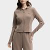 FILA Original Fashion Lifestyle Series Slim Fit Knitted Hooded Zip Jacket Women jackets F11W629502F-BN