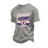Men's Casual Short Sleeve T-Shirt with Multi- Print Design for Sports Fan Support