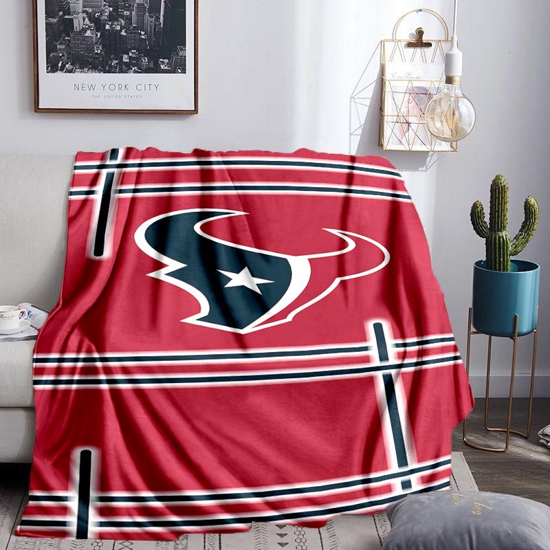 Houston-Texans Artwork Blanket Lightweight Flannel Bedding Blanket Perfect for Travel, Camping, Living Rooms, Offices, Sofas, Fan Christmas Gift