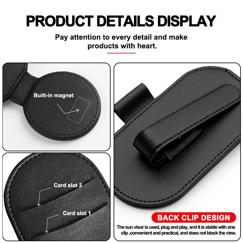 Leder Auto Brillenhalter Sonnenblende Multifunktions Sonnenbrillenhalter Autostyling für BMW M Performance M3 M5 M6 F20 F10 F13 F15 F16