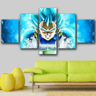 Goku Super Saiyan Dragon Ball 5 panel canvas Wall Art Home Decor Poster Print