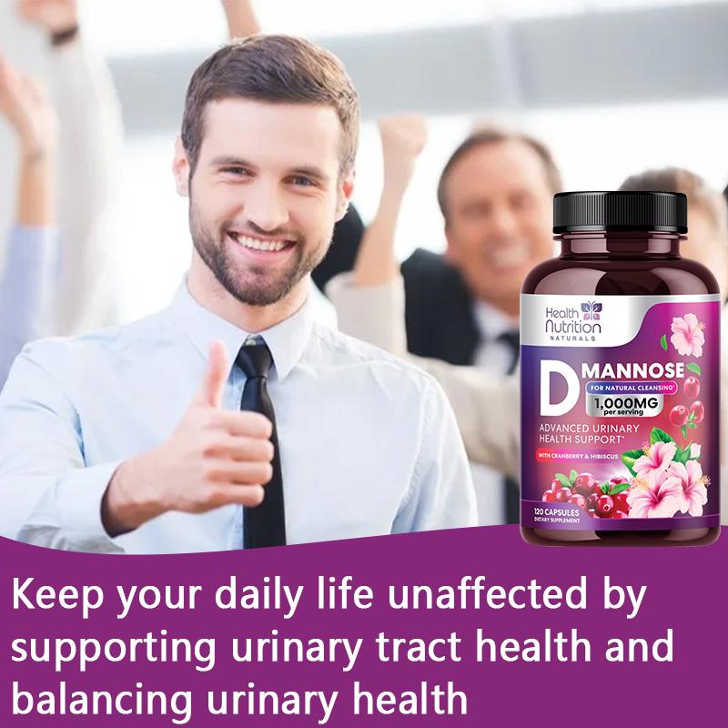 Dandelion D-Mannose with Cranberry & Hibiscus 1000mg 120 Veggie Capsules Dietary Supplement