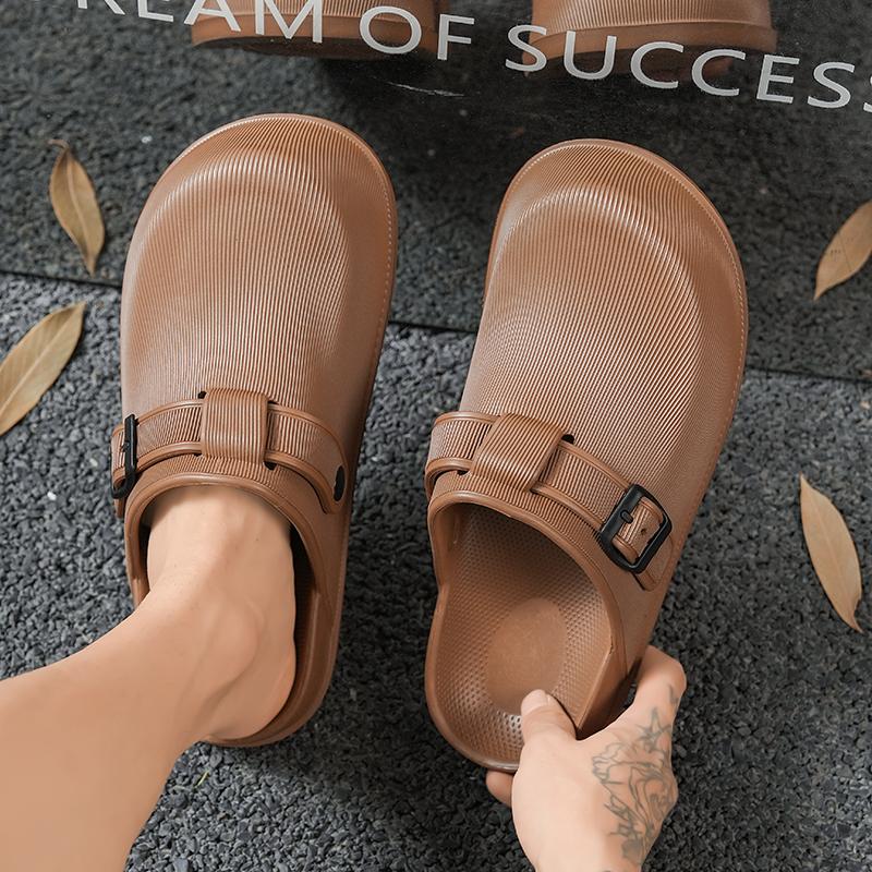 Men Fashion Closed Toe Mule Sandals Lightweight Casual Outdoor Slippers Breathable Summer Walking Shoes 36 To 45