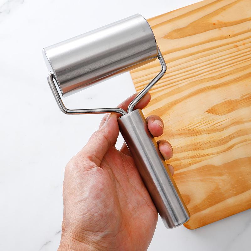Dual-Head Stainless Steel T-Shaped Non-Stick Rolling Pin for Dough and Dumplings