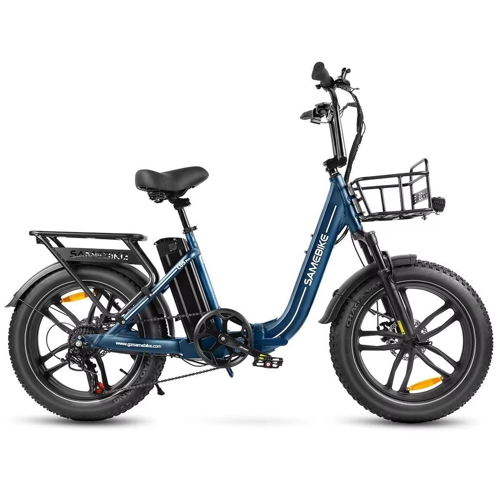 SAMEBIKE C05 PRO Bicicletta Elettrica con Ruote Grasse, Motore 500W, Batteria al Litio 36V 13Ah, E-Bike per Adulti 20" per Pendolarismo in Città, Ciclismo e Viaggi