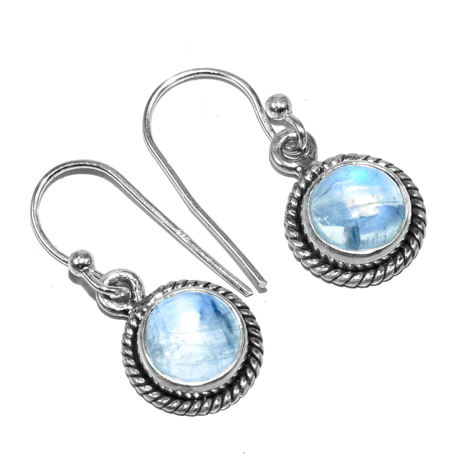 

Rainbow Moonstone Gemstone Earrings Solid 925 Sterling Silver Handmade Earrings Jewelry Gift For Women And Girls E-1601