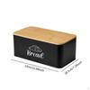 Bread Box Kitchenware Bin with Bamboo Lid for Pantry Farmhouse Bakery Cookies