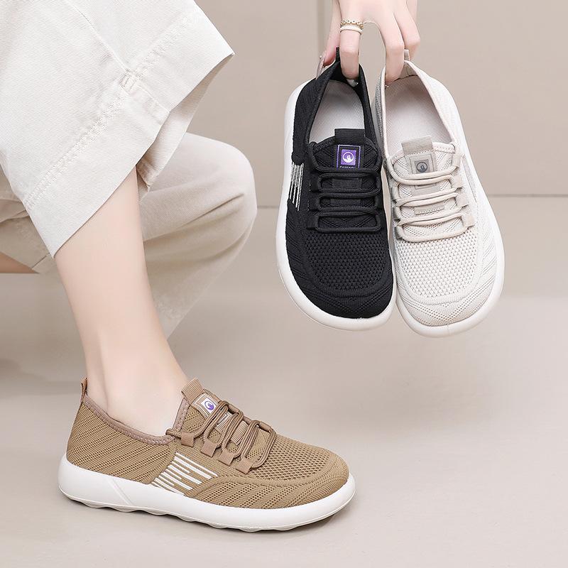 Shoes women's 2025 spring and autumn explosion one pedal breathable comfortable soft sole fashion casual shoes light mouth lazy shoes