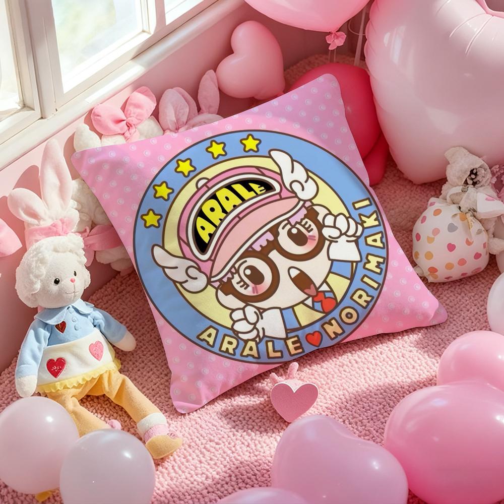 Cartoon Dr Slump Arale Cushion Cover Pattern Printed Pillowcase for Living Room Sofa Cushion Cover & Bedroom Decor