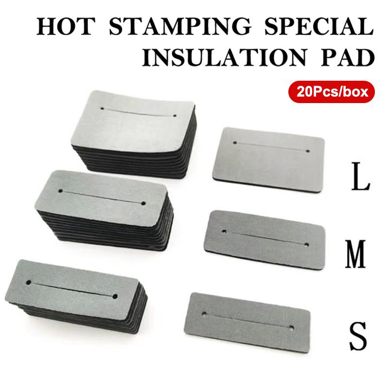 20Pcs Salon Hair Thermal Insulation Pad Salon Heat Insulation Pad for Digital Perm Foam S/M/L Sizes Thermal Protection Cushion