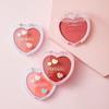 4 cores blush rosto de longa duração blush amor paleta pó macio textura suave profissional maquiagem feminina