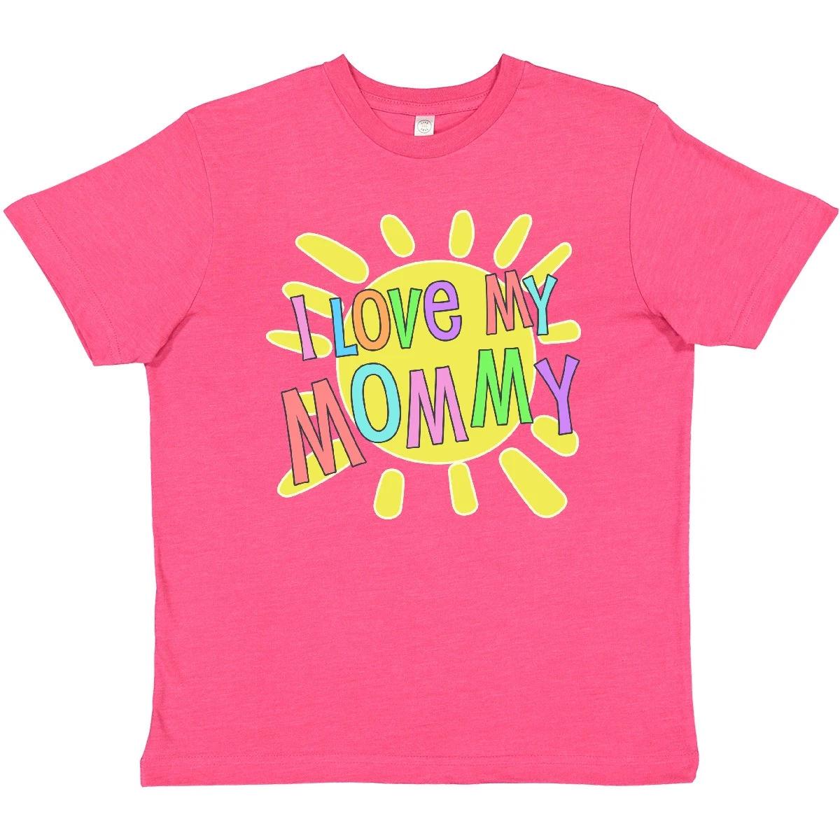 Inktastic I Love My Mommy- Sun And Rainbow Letters Youth T-Shirt Family Cute Mom 150
