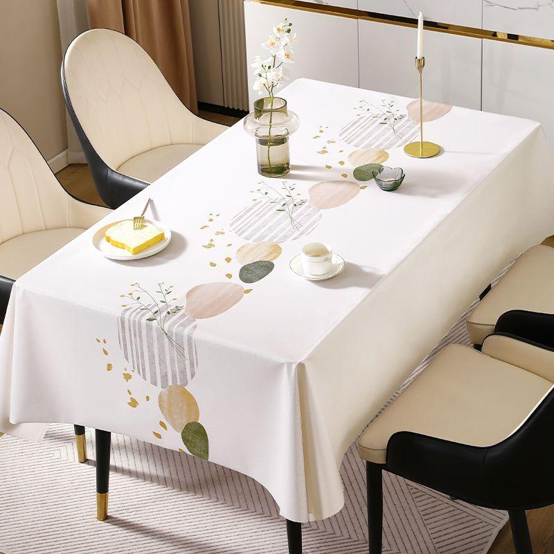 Waterproof Flower Table Cloth Soft Washable PVC Tablecloths Dining Tea High-end Towel Rectangular Desk Sheet Hotel Breakfast Mat