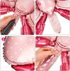 Bow Balloon Bow Tie Pink Balloon Mini large Bow Wedding Bride Shower Girl Birthday Gift Balloon  Bowknot Shape Foil Decoration
