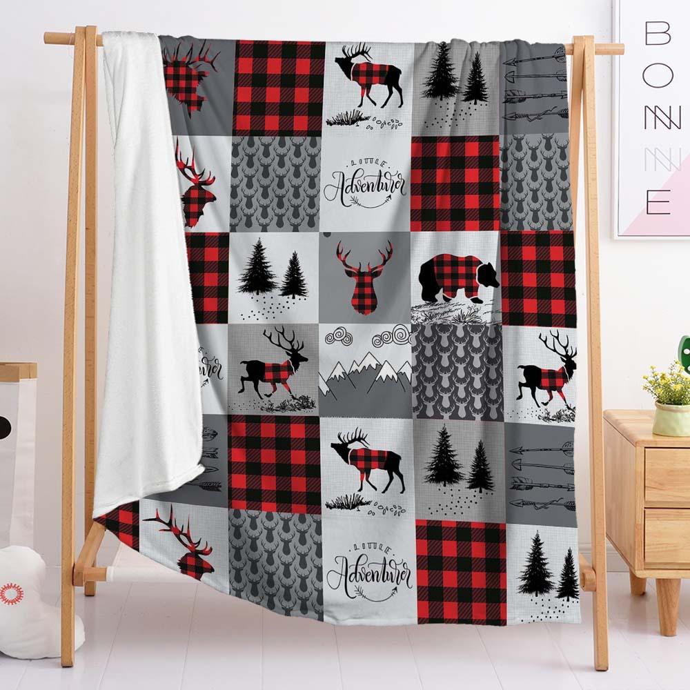 Digital Print Flannel Blanket Wish Christmas Blanket Flannel Blanket