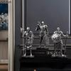 Rycerze Kreatywne Figurki Statua Dekoracja Biurka Ciężko Opancerzeni Rycerze Postacie Rzeźby z Żywicy Estetyczna Dekoracja Pokoju