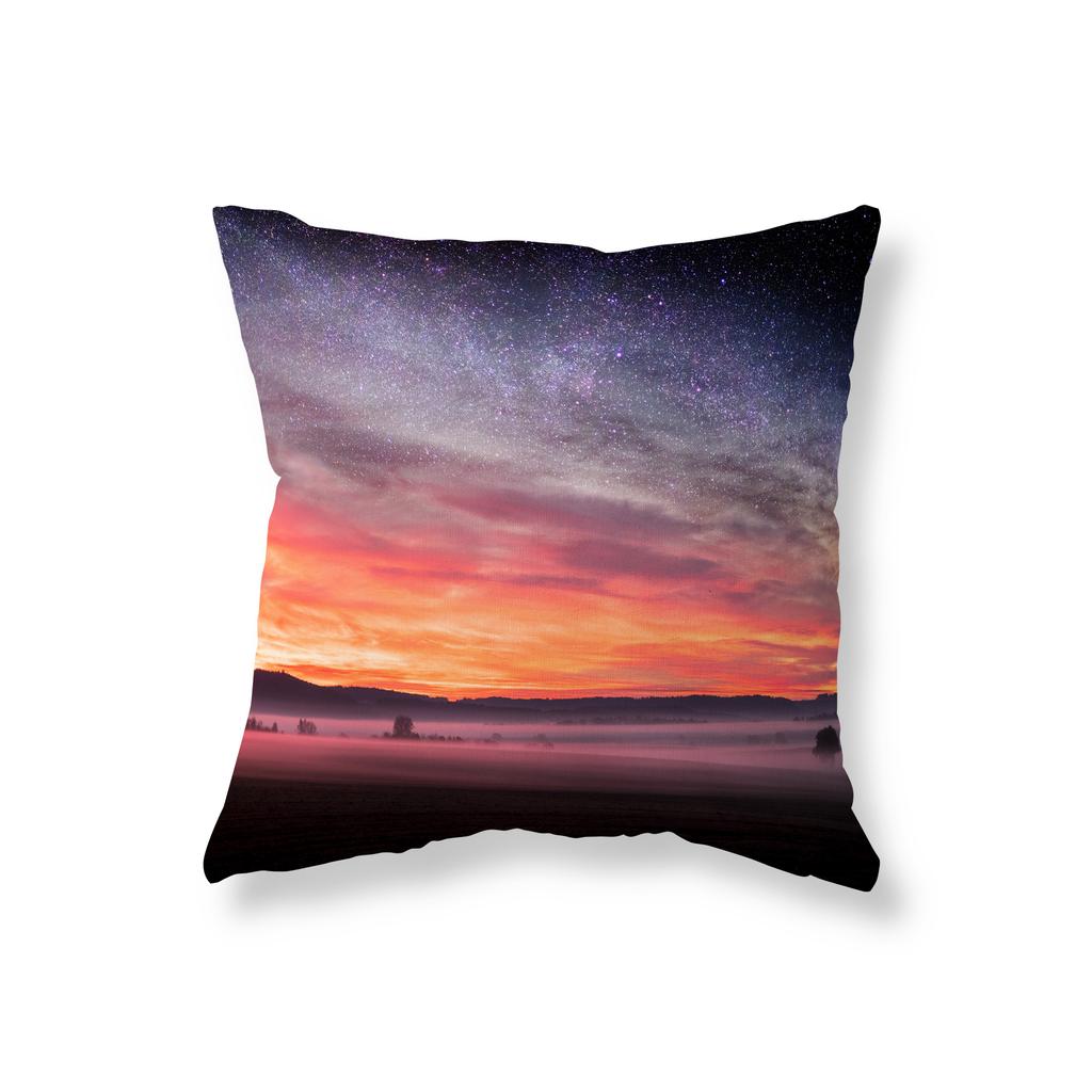 Natural Landscape Starry Sky Landscape Pillow Cover Sofa Decorative Pillow Cover Chair Cushion Cover Room Home Decoration