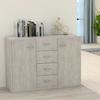 Sideboard Concrete Gray 88x30x65 cm Engineered Wood