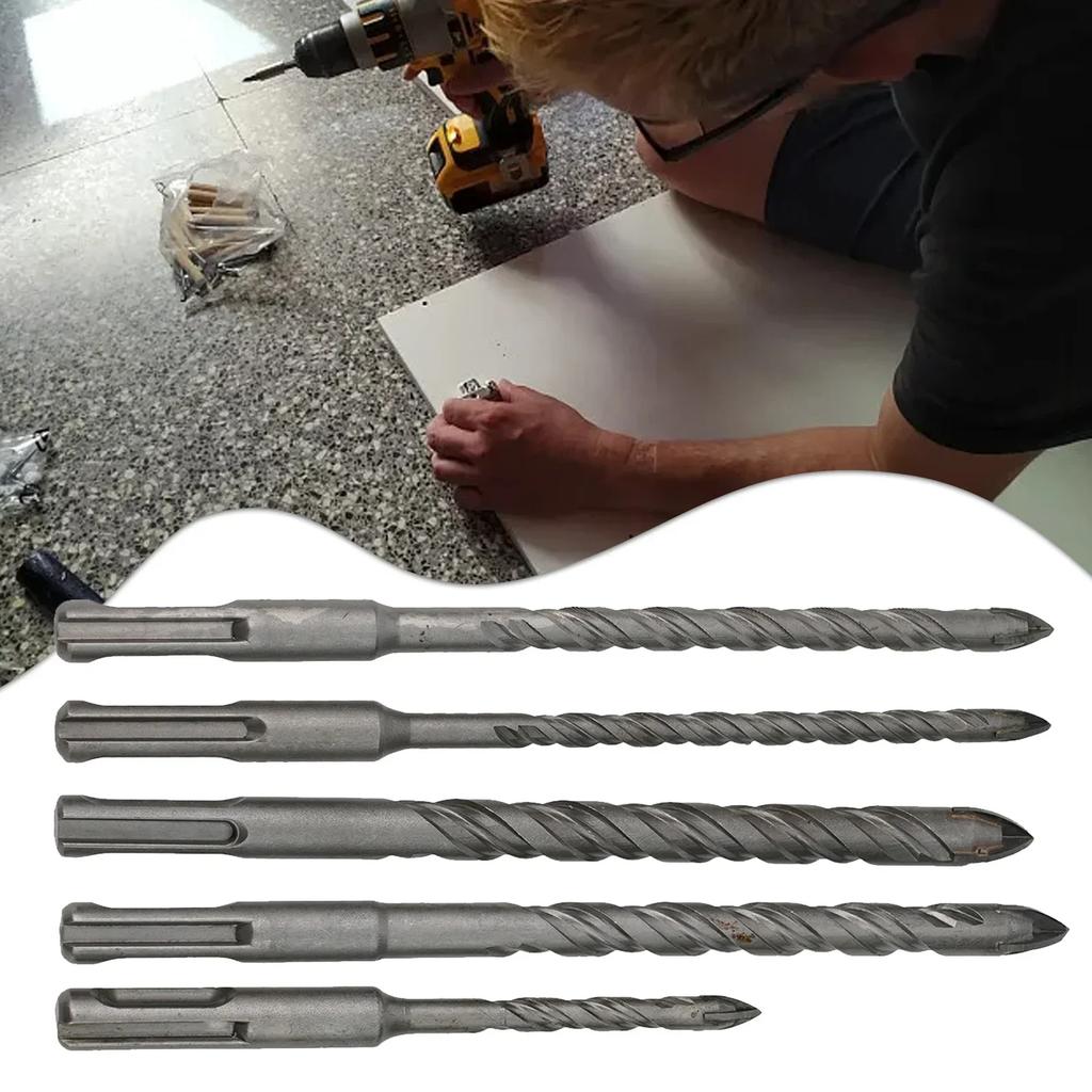 5pcs Tile Porcelain Drill Bit For SDS Carbide Drill Drilling For Ceramic Stone Carbide Drill Tile Porcelain Triangula Drill Bit