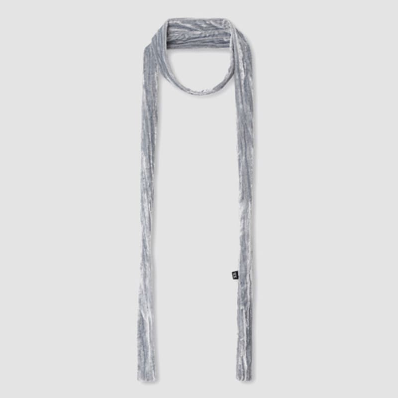 

Симметричный процентный велюровый узкий галстук / Сине-серый F