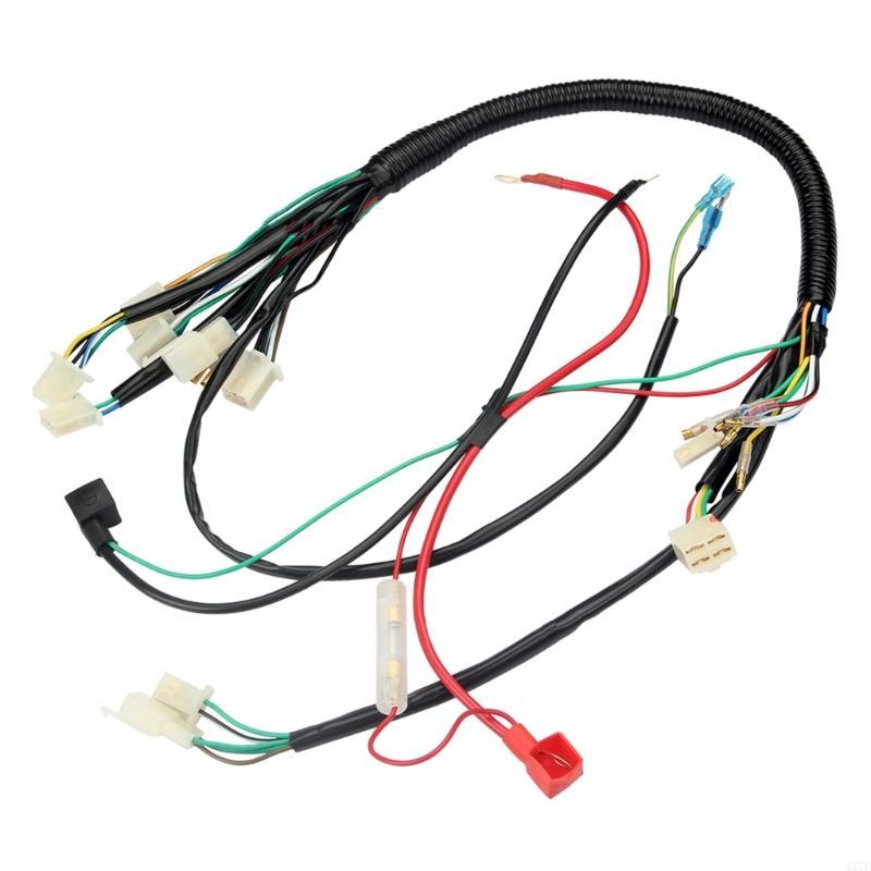 4X7F Full Electric Wiring Harness for 50cc 70cc 90cc 110cc 125cc Pit Dirt Bikes ATV