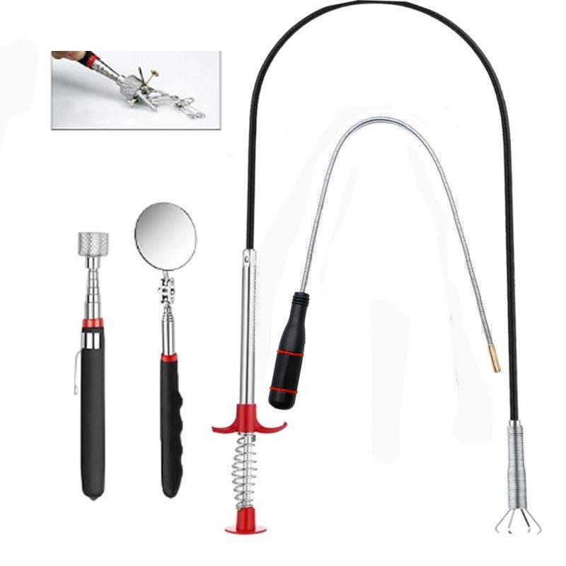 Telescopic Magnetic Pickup Tool with Light