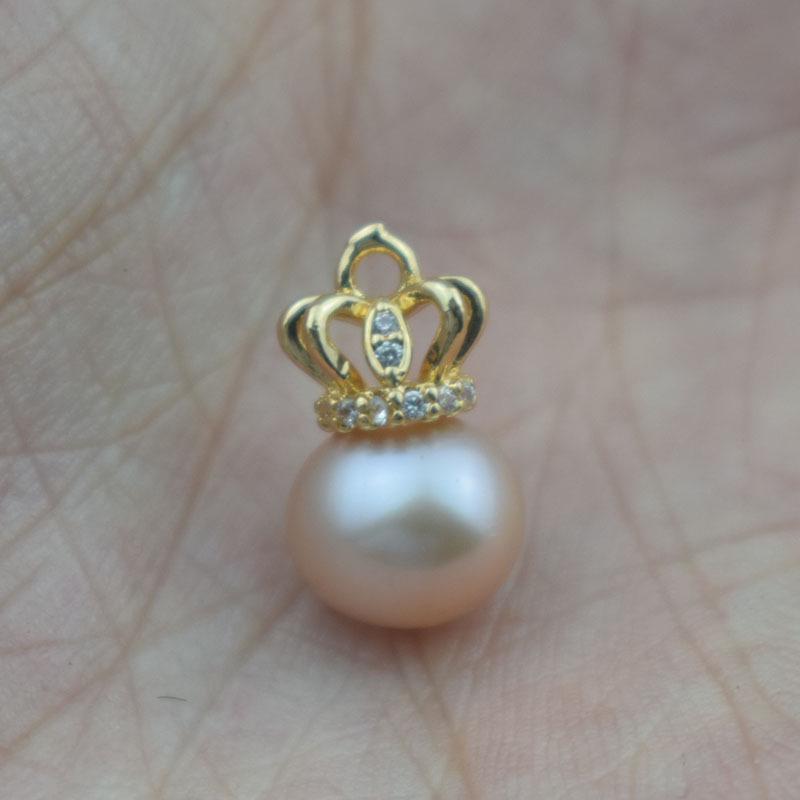 Color-Preserving KC Gold Copper Water Drop Crown Lantern Bell Flower Jewelry Piece