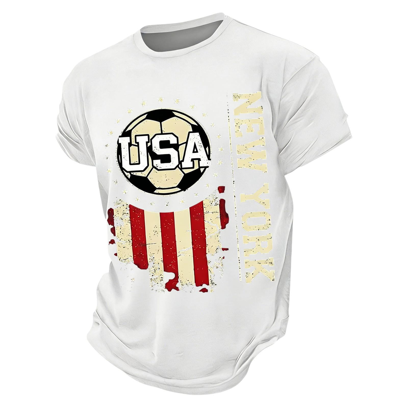 

Men s Casual Round Neck Lightweight Breathable Short-Sleeve Top XL білий