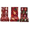 Christmas Dining Room Chair Covers Reusable Stretch Chair Slipcovers Removable Chair Covers for Holiday Party Decor