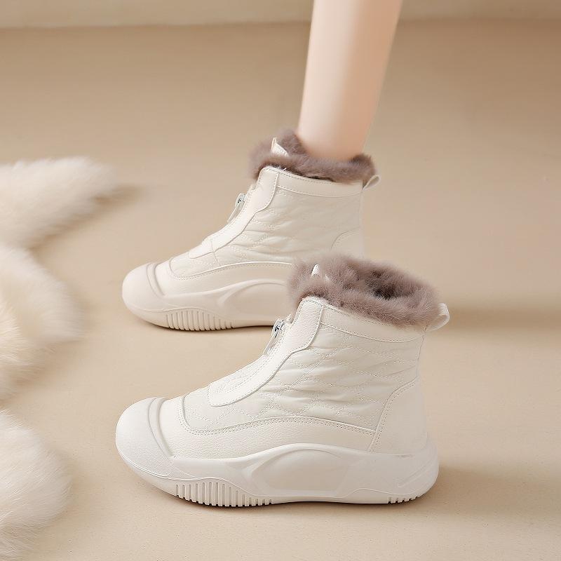 Winter velvet high-top shoes children's new outdoor casual short boots leather boots children's versatile warm cotton shoes women