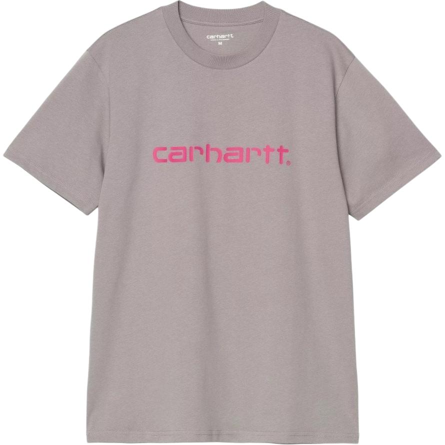 Carhartt WIP Lettered Crew Neck Short Sleeve T-Shirt Men Tops Gray I031047-2VB-XX