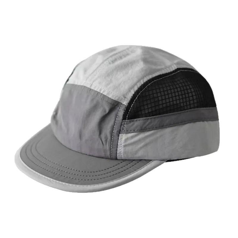Japanese Color Matching Quick-Drying Baseball Cap Summer Thin Running Sports Breathable Five-Panel Casual Adjustable Sports Hat
