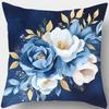 1/4pcs Blue Floral Home Bless Pillowcases Sofa Cushion Cover Home Bedroom Room Decoration