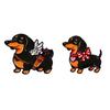 Decorative Brooch Enamel Dachshund Design Zinc Alloy Lapel Pin Sweater Dress Suit Lapel Badge Versatile Outfit