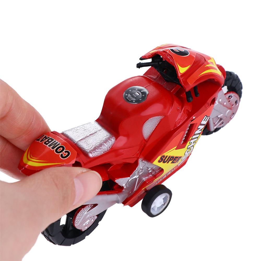Kids Four-wheel For Boys Plastic Motorcycle Model Motorbike Model Motorcycle Toy Pull Back Car