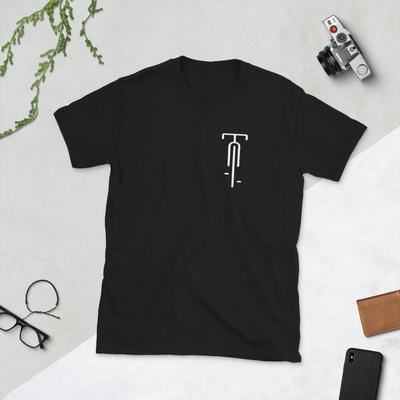 Bike Logo Minimal Retro, Cycling and Bicycle Lovers, Short-Sleeve Unisex T-Shirt