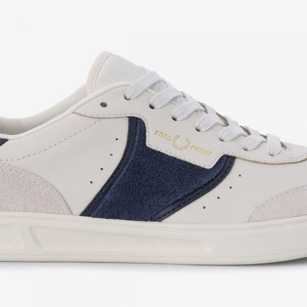 Fred Perry Men S SneakerS B4 Textured Leather Suede Sfpm2612323 254
