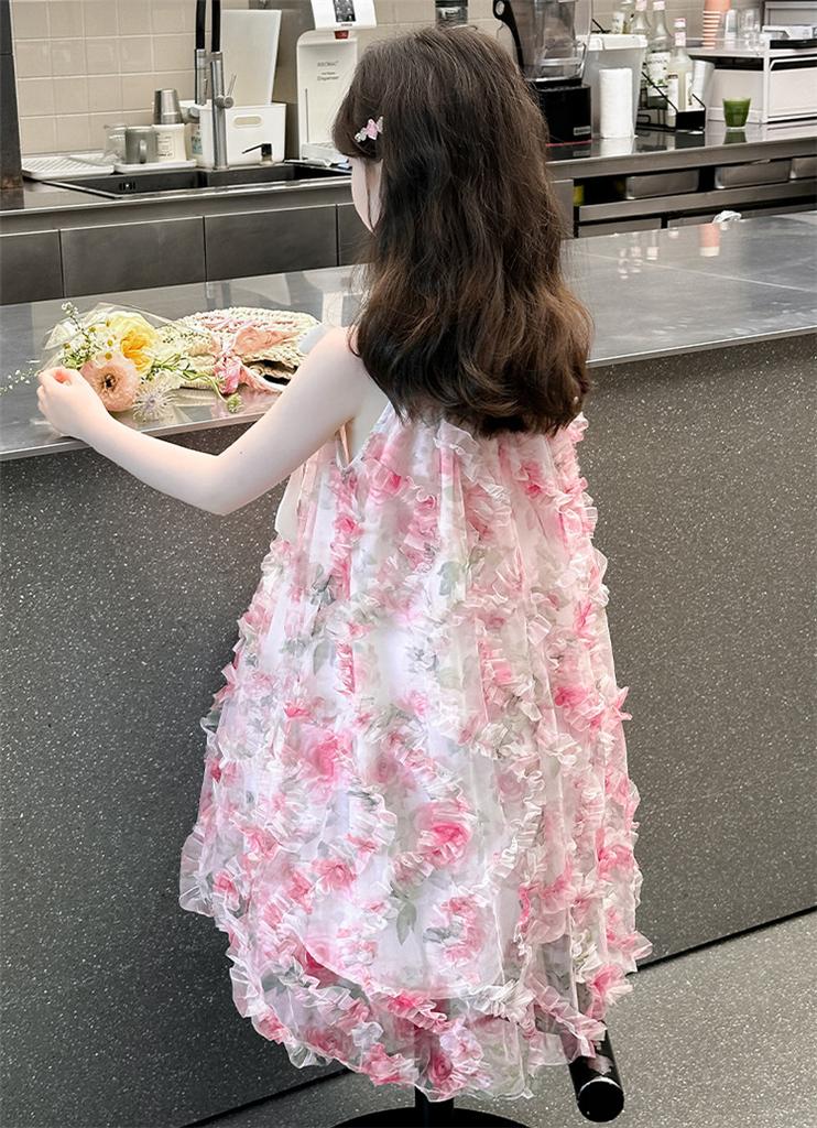 Girls' Summer Sleeveless Vest Skirt 2026 New Style Children's Fashionable Sweet Bow Tie Dress Trendy