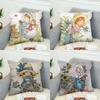 Art Sarah Kay Swing Girl Pillow Case For Car Sofa Decorative Home Doublesided Print Plush Square Throw Pillow Cushion Cover