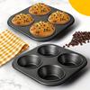 Air Fryer Muffin Pan,Non-Stick Small Oven Cupcake Baking Pan,Carbon Steel Round Muffin Tin Bakeware Cake Mould for Egg Muffin