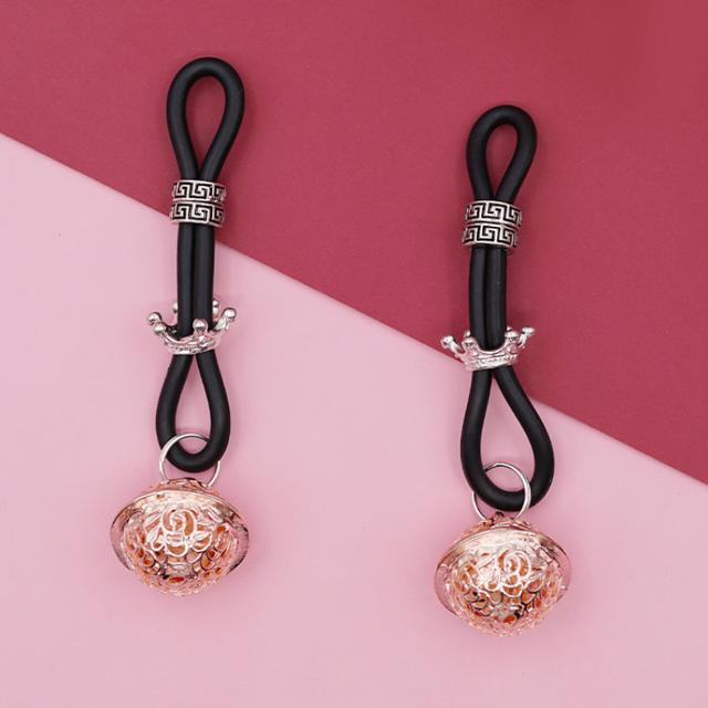 Gold Silver Female Adjustable Metal Bells Nipple Clip Chest BDSM Small Bells Adult Fetish Flirting Flirting Couple Sex