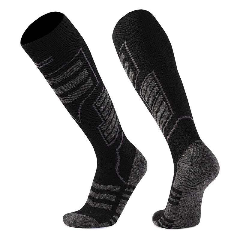 Autumn Winter Thickened Warm Quick Drying Merino Wool Socks Long Tube Snow Socks Anti Slip Wear-resistant Ski Socks one size